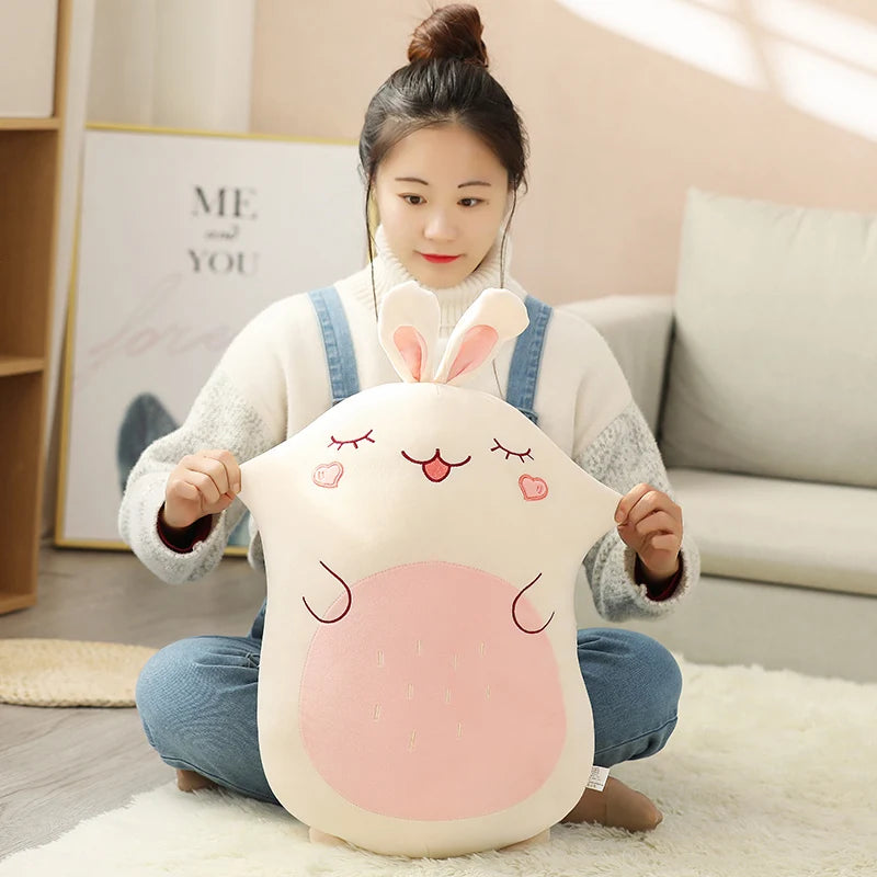 45/60CM Squishy Toy Kawaii Animal Fat Dinosaur Shiba Inu Dog Pillow Plush Toys Cute Rabbit Doll Girls Bed Sleeping Cushion
