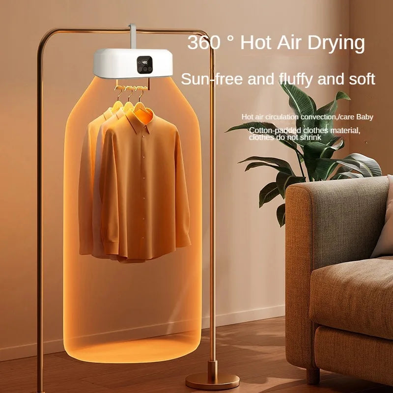 220V Foldable Compact Clothes Drying Machine with Smart Quick-dry Technology Baby Clothes Disinfection Dryer for Home Use
