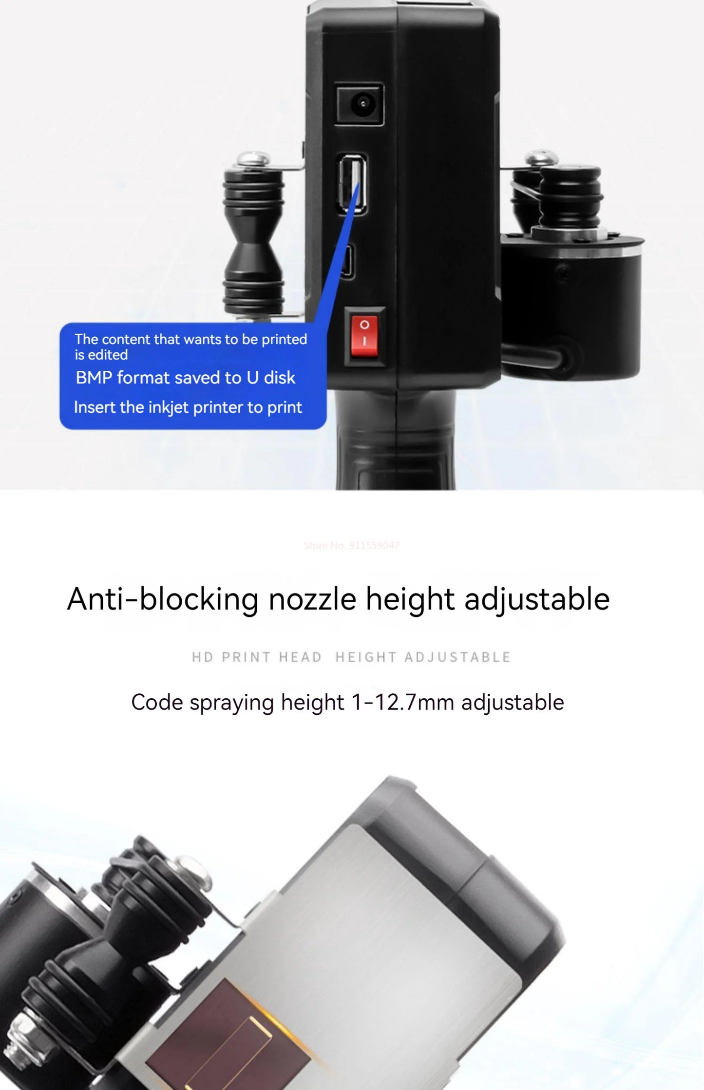 CJ780 fully automatic handheld online inkjet printer small handheld inkjet printer production date intelligent coding machine