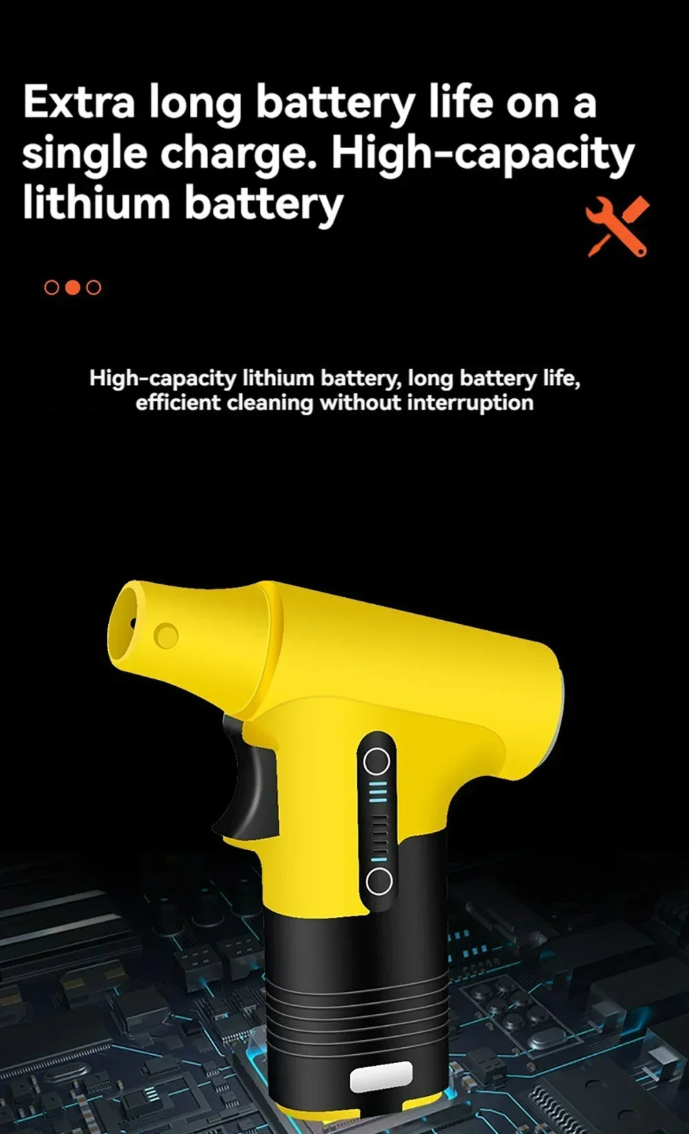 130000RPM Handheld Turbo Fan Violent Blower Powerful Fast Small Fan Rechargeable Portable High Speed Blower Fan Turbo Jet Blower