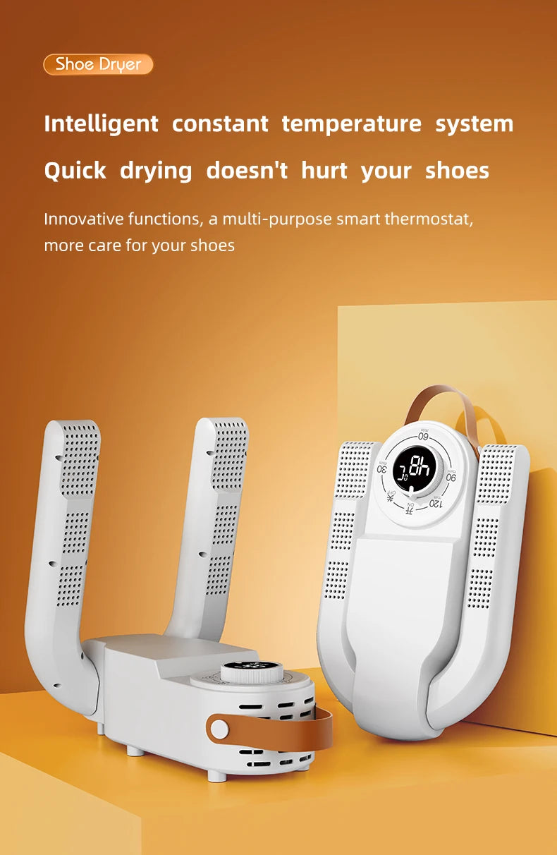 Portable Electric Shoe Dryer Adjustable Shoe and Boot Dryer With Intelligent Timer Foldable Shoe and Boot Dryer Shoe Drying Mach