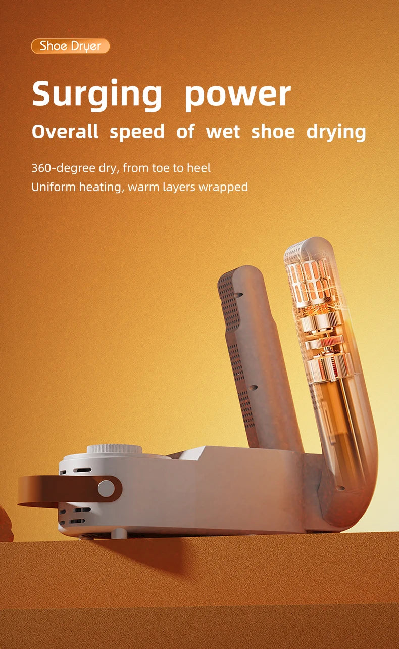 Portable Electric Shoe Dryer Adjustable Shoe and Boot Dryer With Intelligent Timer Foldable Shoe and Boot Dryer Shoe Drying Mach