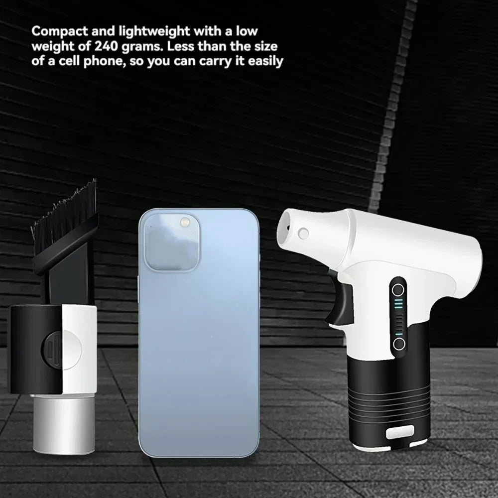 130000RPM Handheld Turbo Fan Violent Blower Powerful Fast Small Fan Rechargeable Portable High Speed Blower Fan Turbo Jet Blower