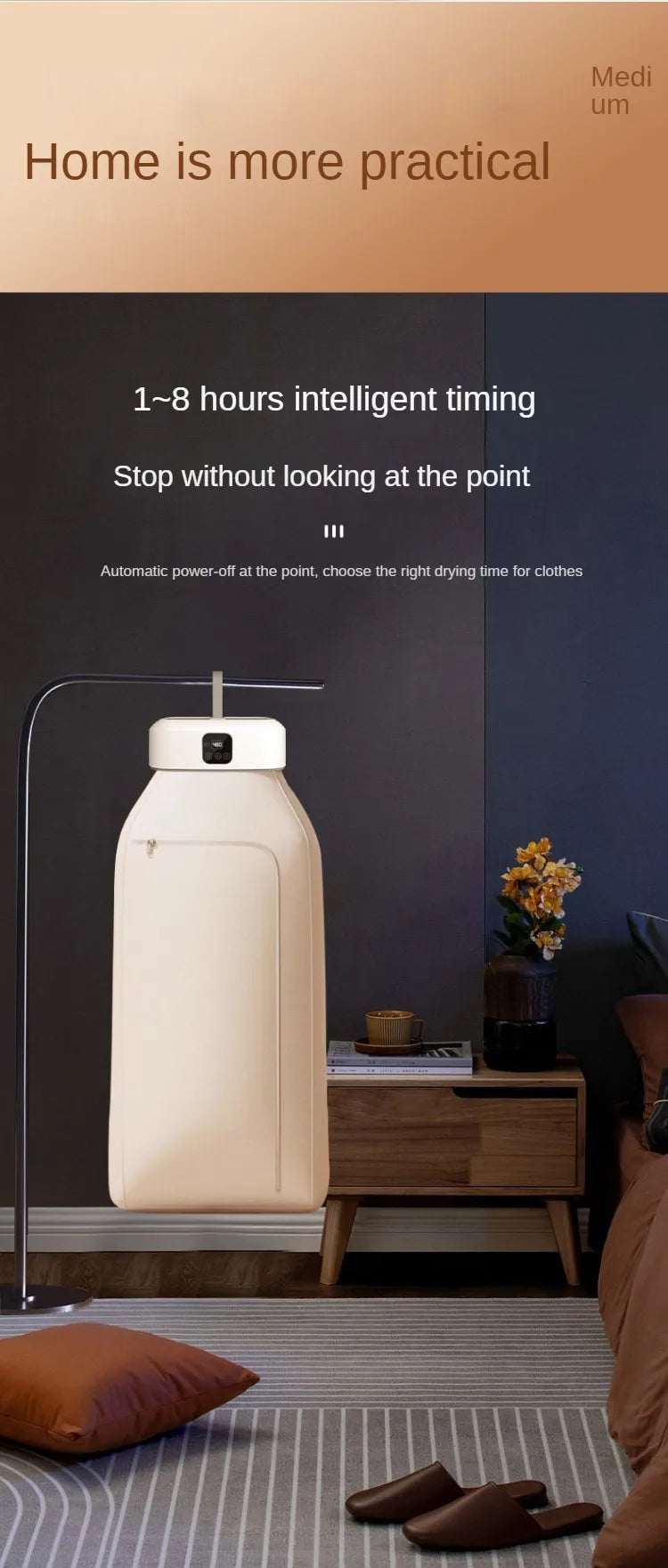 220V Foldable Compact Clothes Drying Machine with Smart Quick-dry Technology Baby Clothes Disinfection Dryer for Home Use