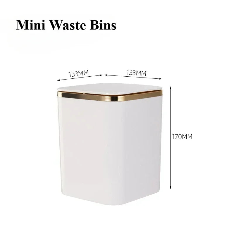 9L/12L DIY Cream-Colored Wall-mounted Kitchen Trash Can with Lid for Food Waste and Bathroom No Bending High Appearance Level