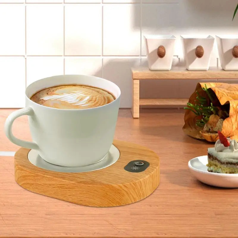 55-65C Cup Heater Mug Warmer Hot Tea Makers Smart Warmer Coaster USB Rechargeable Cup Heaters Coffee Milk Tea Heating Pad