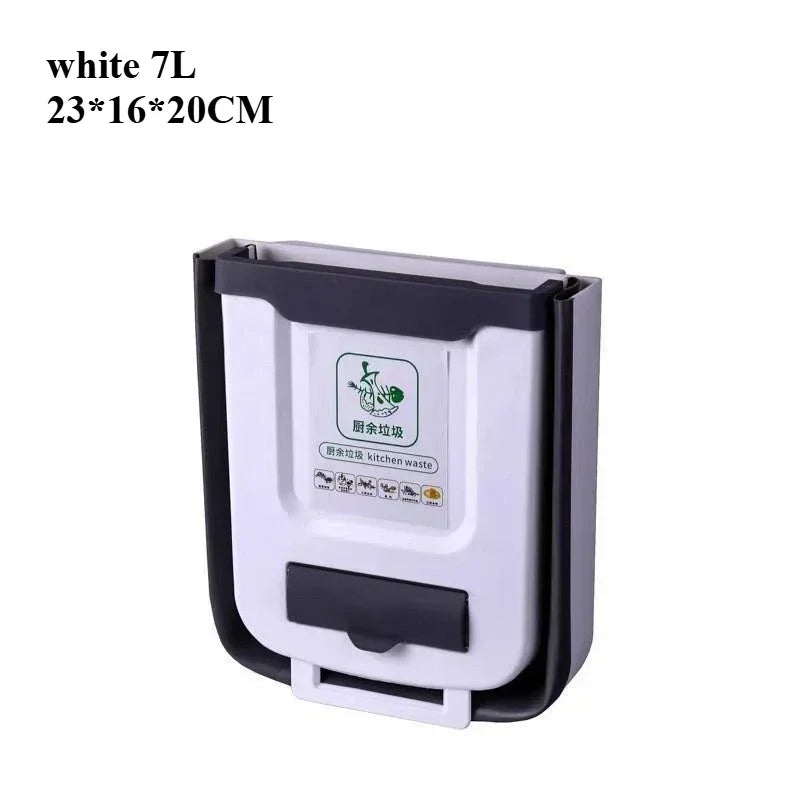 9L/12L DIY Cream-Colored Wall-mounted Kitchen Trash Can with Lid for Food Waste and Bathroom No Bending High Appearance Level