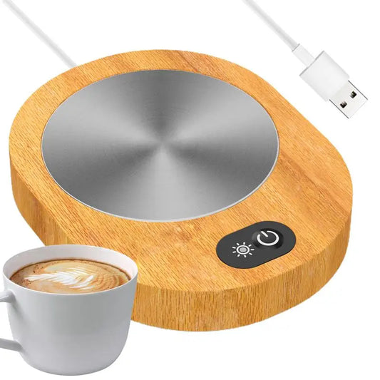 55-65C Cup Heater Mug Warmer Hot Tea Makers Smart Warmer Coaster USB Rechargeable Cup Heaters Coffee Milk Tea Heating Pad
