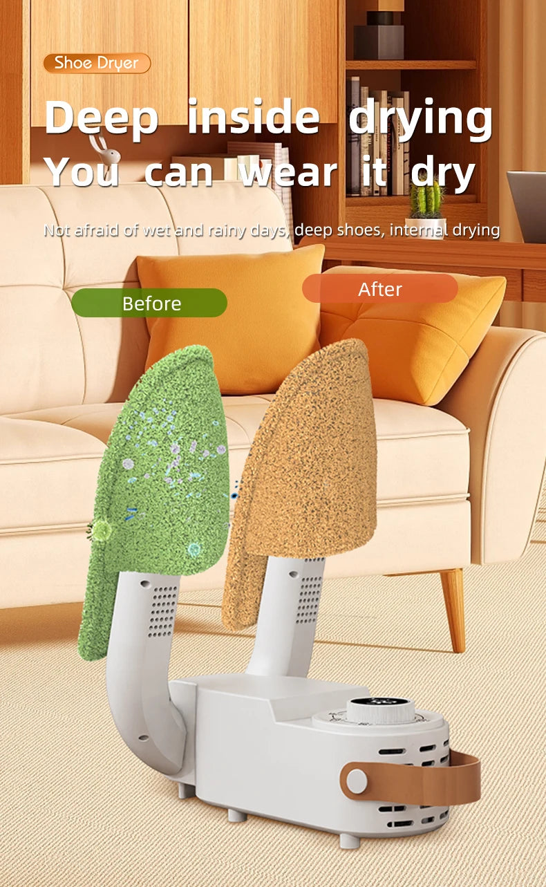 Portable Electric Shoe Dryer Adjustable Shoe and Boot Dryer With Intelligent Timer Foldable Shoe and Boot Dryer Shoe Drying Mach