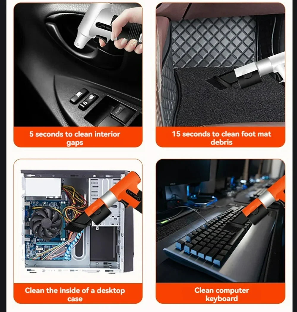 130000RPM Handheld Turbo Fan Violent Blower Powerful Fast Small Fan Rechargeable Portable High Speed Blower Fan Turbo Jet Blower