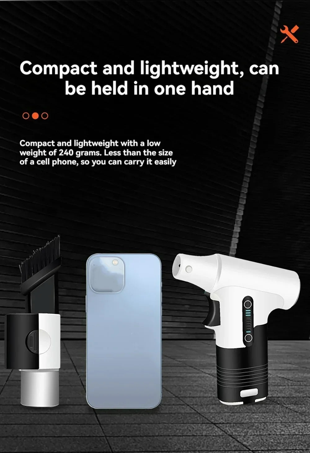 130000RPM Handheld Turbo Fan Violent Blower Powerful Fast Small Fan Rechargeable Portable High Speed Blower Fan Turbo Jet Blower