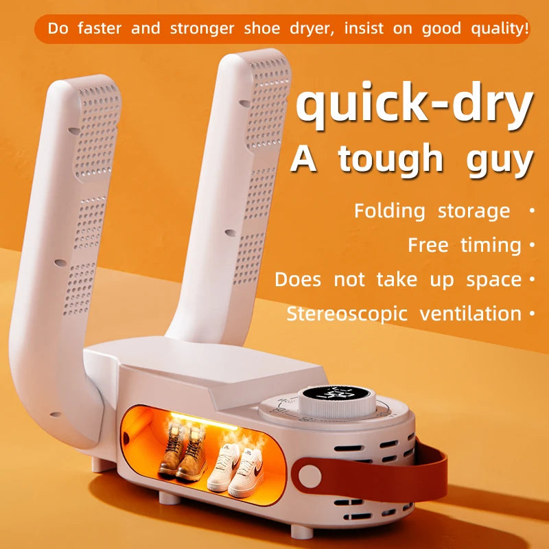 Portable Electric Shoe Dryer Adjustable Shoe and Boot Dryer With Intelligent Timer Foldable Shoe and Boot Dryer Shoe Drying Mach
