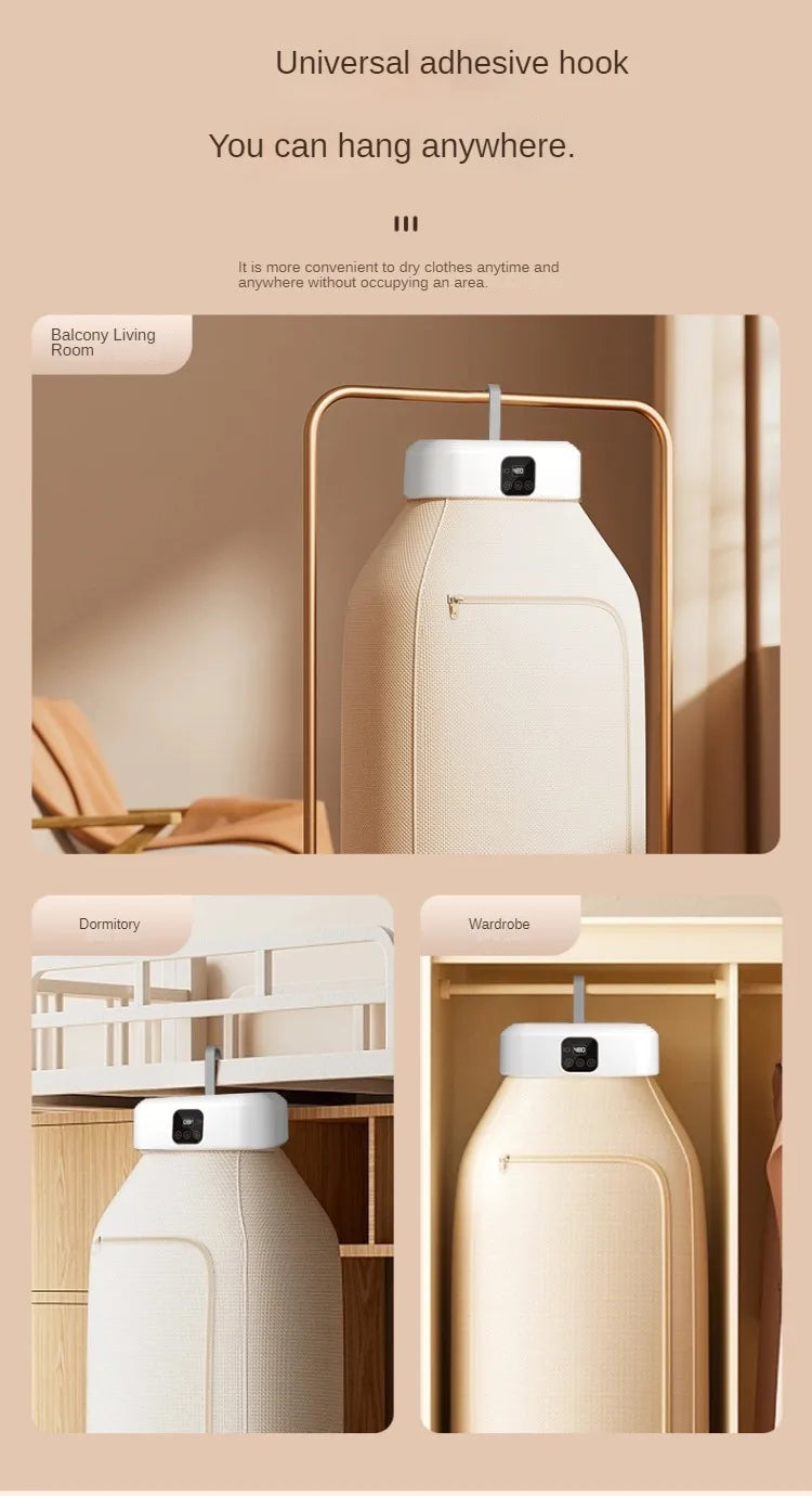 220V Foldable Compact Clothes Drying Machine with Smart Quick-dry Technology Baby Clothes Disinfection Dryer for Home Use