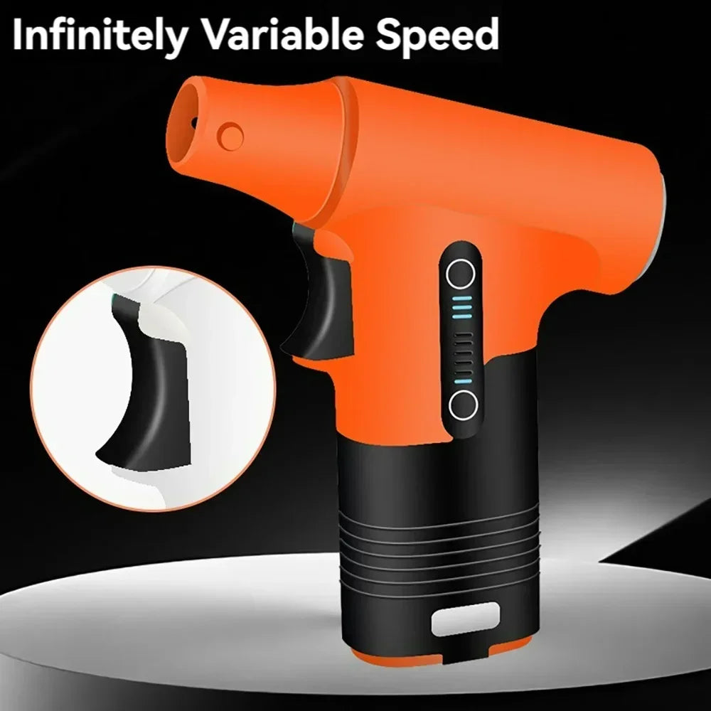 130000RPM Handheld Turbo Fan Violent Blower Powerful Fast Small Fan Rechargeable Portable High Speed Blower Fan Turbo Jet Blower