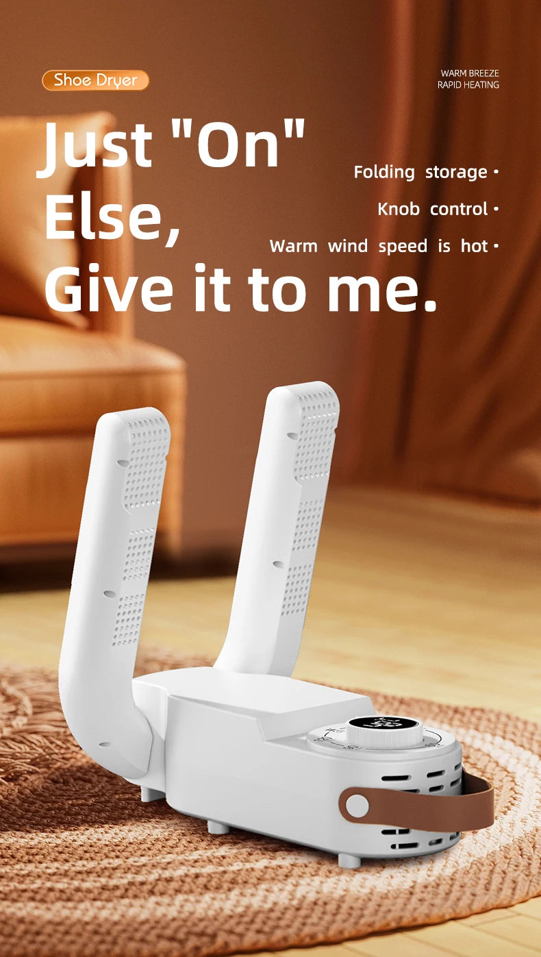 Portable Electric Shoe Dryer Adjustable Shoe and Boot Dryer With Intelligent Timer Foldable Shoe and Boot Dryer Shoe Drying Mach