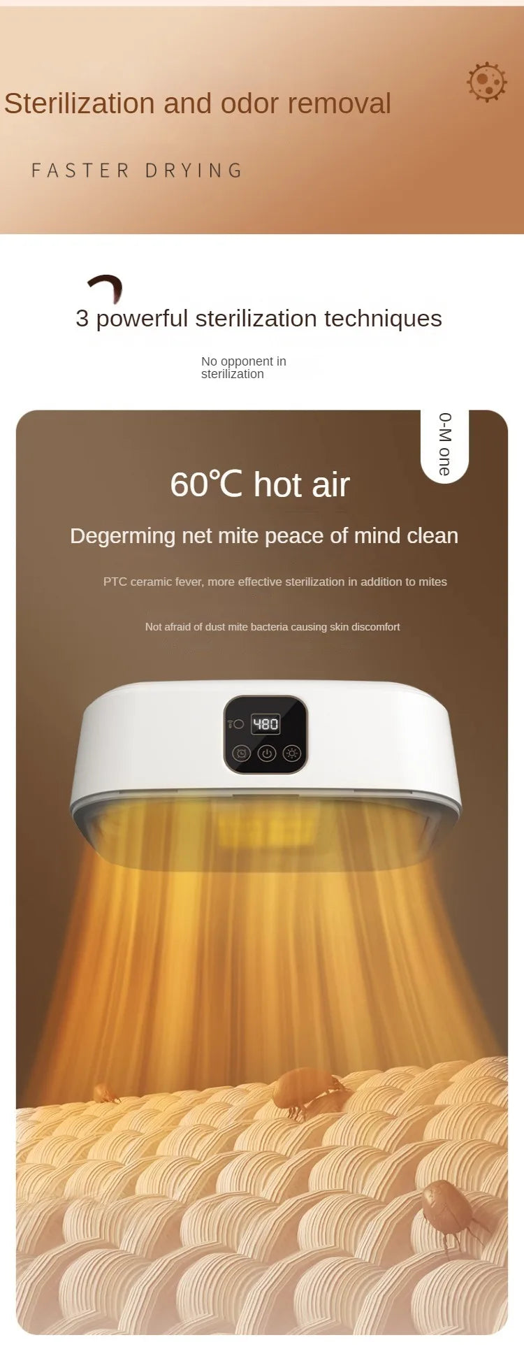 220V Foldable Compact Clothes Drying Machine with Smart Quick-dry Technology Baby Clothes Disinfection Dryer for Home Use