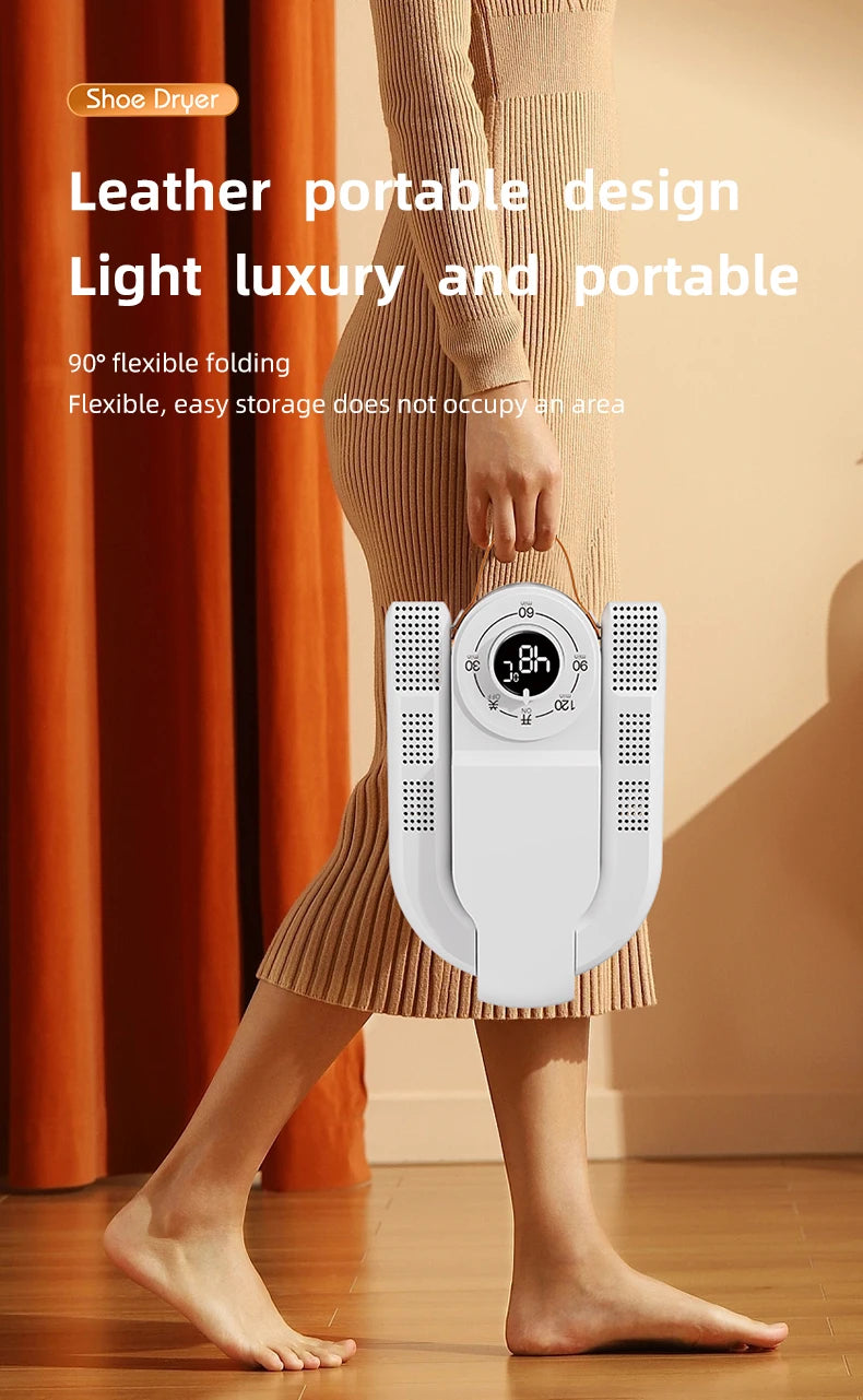 Portable Electric Shoe Dryer Adjustable Shoe and Boot Dryer With Intelligent Timer Foldable Shoe and Boot Dryer Shoe Drying Mach