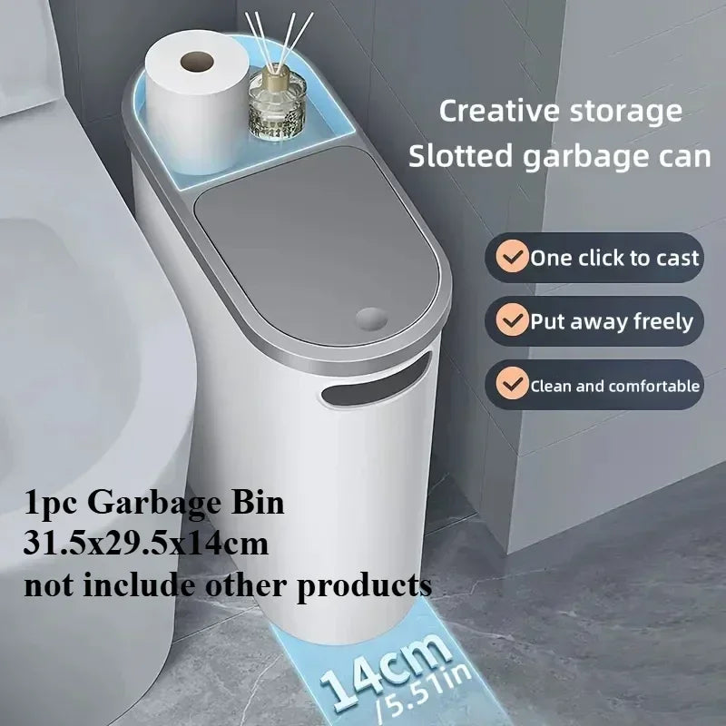 9L/12L DIY Cream-Colored Wall-mounted Kitchen Trash Can with Lid for Food Waste and Bathroom No Bending High Appearance Level