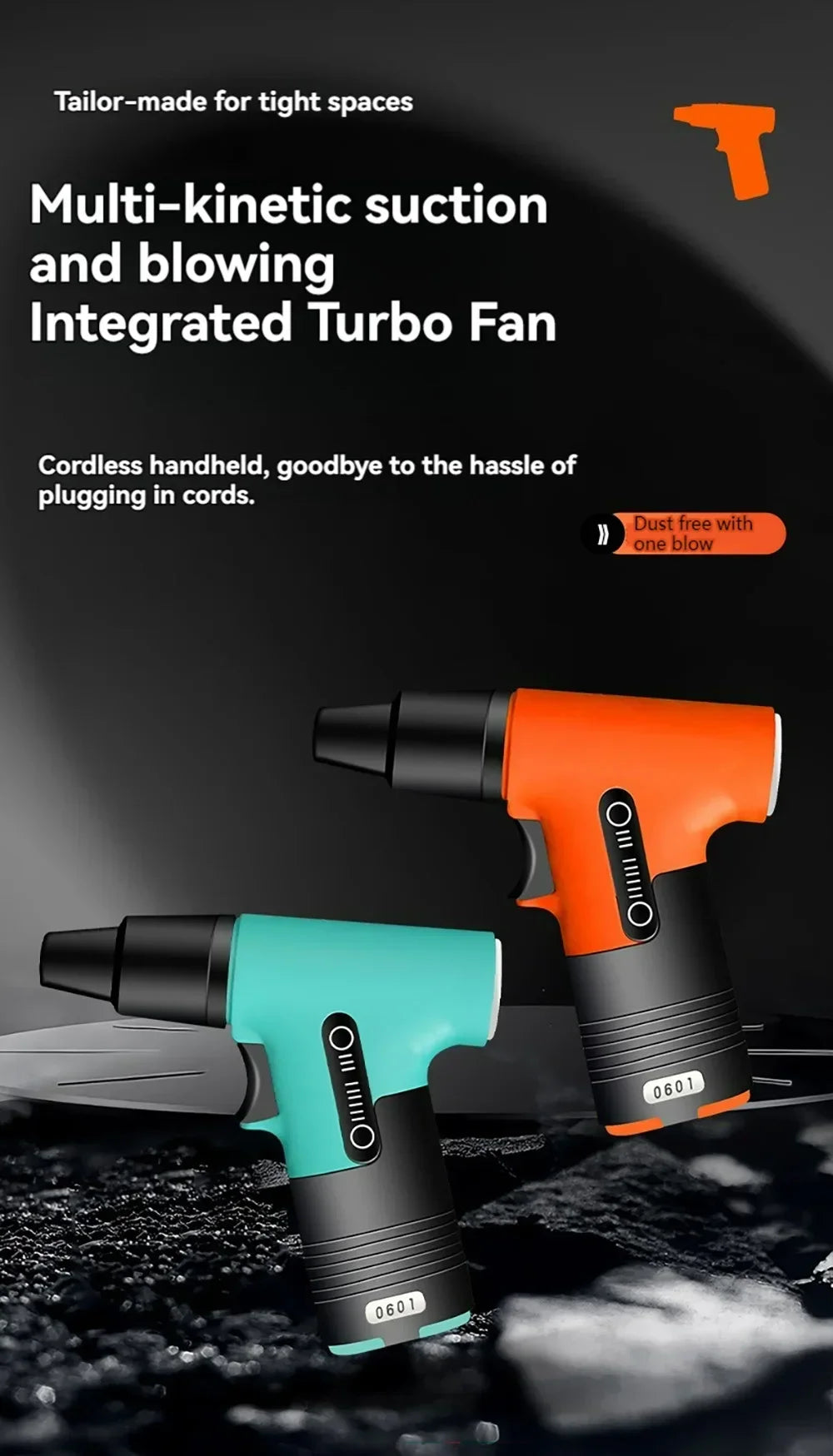 130000RPM Handheld Turbo Fan Violent Blower Powerful Fast Small Fan Rechargeable Portable High Speed Blower Fan Turbo Jet Blower