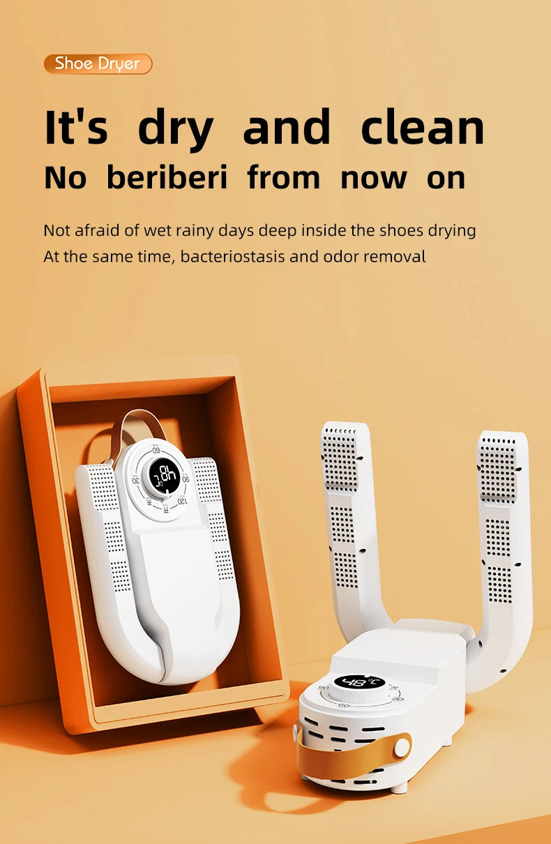 Portable Electric Shoe Dryer Adjustable Shoe and Boot Dryer With Intelligent Timer Foldable Shoe and Boot Dryer Shoe Drying Mach