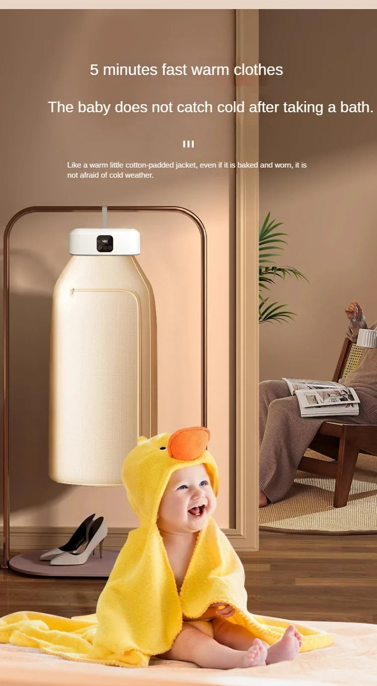 220V Foldable Compact Clothes Drying Machine with Smart Quick-dry Technology Baby Clothes Disinfection Dryer for Home Use