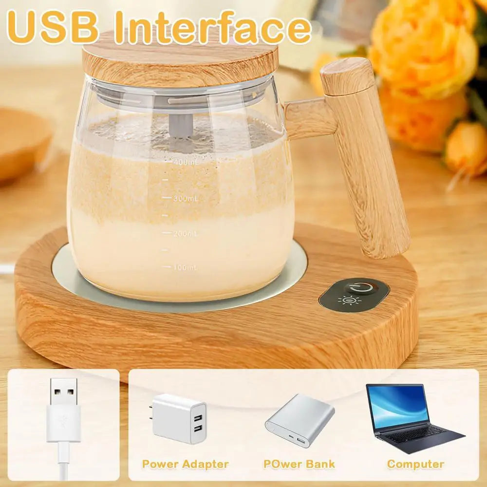 55-65C Cup Heater Mug Warmer Hot Tea Makers Smart Warmer Coaster USB Rechargeable Cup Heaters Coffee Milk Tea Heating Pad