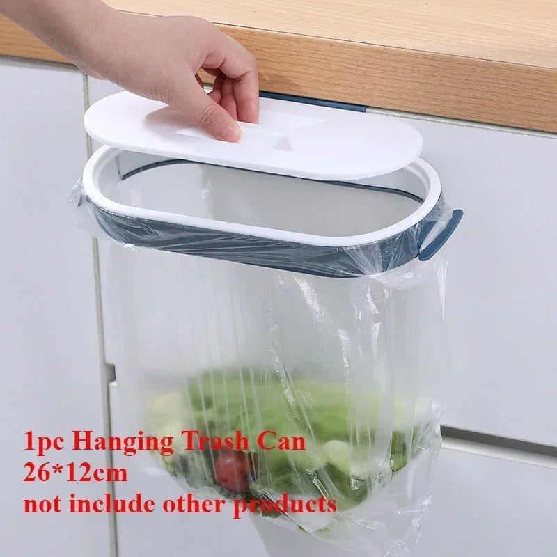 9L/12L DIY Cream-Colored Wall-mounted Kitchen Trash Can with Lid for Food Waste and Bathroom No Bending High Appearance Level