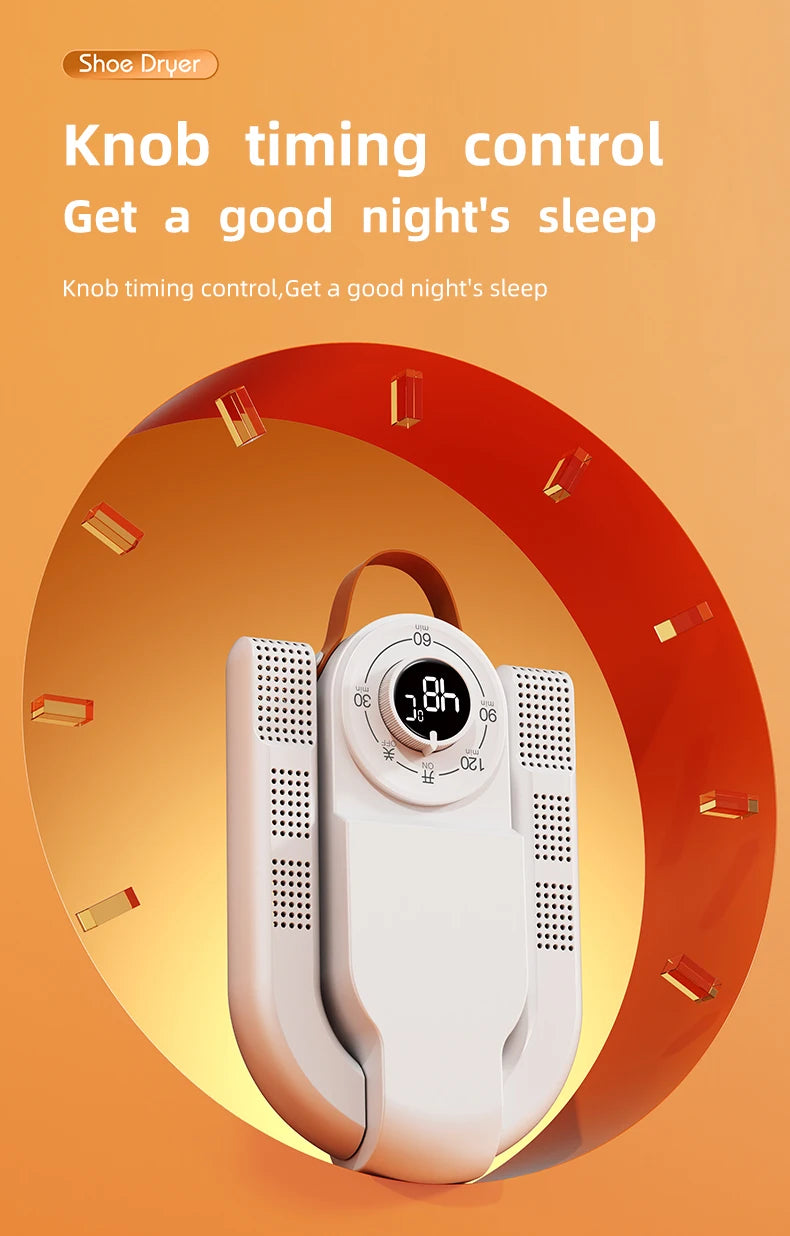 Portable Electric Shoe Dryer Adjustable Shoe and Boot Dryer With Intelligent Timer Foldable Shoe and Boot Dryer Shoe Drying Mach