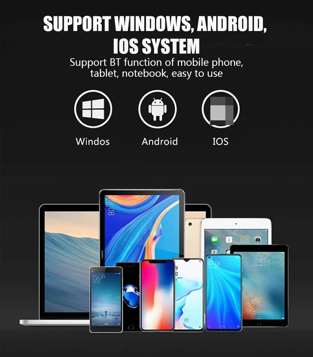 B033 Mini Wireless Keyboard Bluetooth Touchpad Portable Magnetic Triple Folding Keyboard for Windows Android IOS iPad Phone